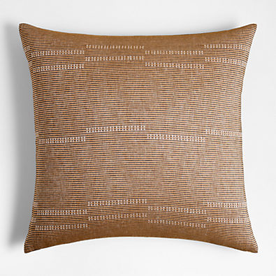 View Airlie 30"x30" Amber Dobby Stripe Throw Pillow Cover details