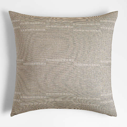 Airlie 30"x30" Natural Dobby Stripe Throw Pillow Cover