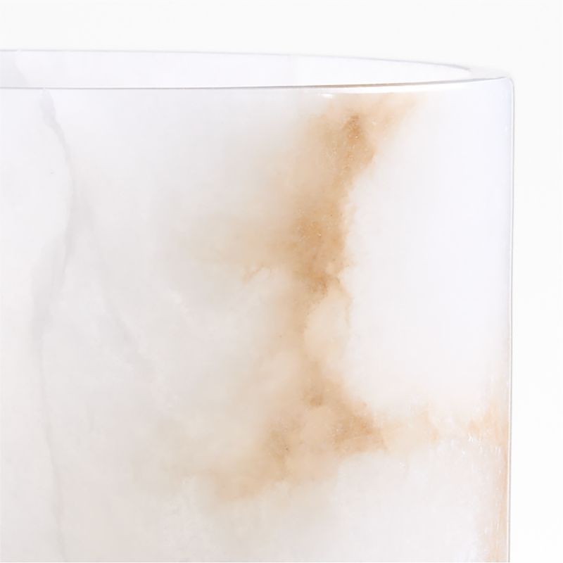 Large Alabaster Hurricane Pillar Candle Holder - image 7 of 8