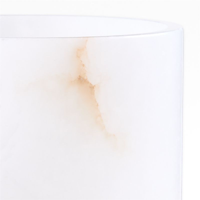 Medium Alabaster Hurricane Pillar Candle Holder - image 7 of 8