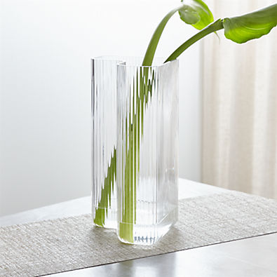 View Alanya 16" Ribbed Glass Nesting Vase details