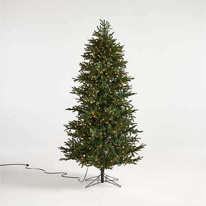 Faux Slim Alaskan Spruce Pre-Lit LED Christmas Tree with White Lights 7.5'