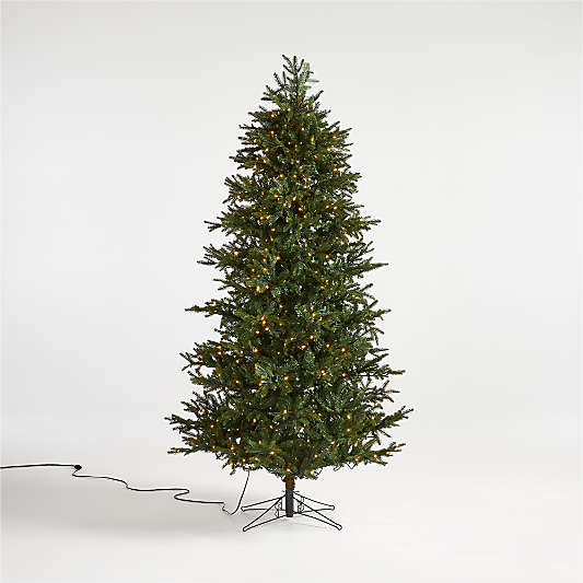 Faux Slim Alaskan Spruce Pre-Lit LED Christmas Tree with White Lights 7.5'