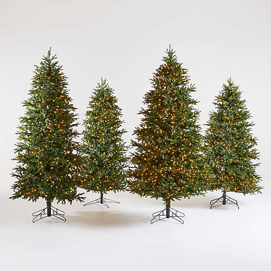 Faux Alaskan Spruce Pre-Lit LED Christmas Trees with White Lights