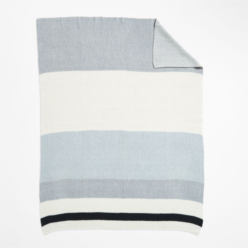 Albers Ribbed Knit 70"x55" Mist Blue Throw Blanket - image 1 of 7