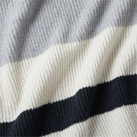 Albers Ribbed Knit 70"x55" Mist Blue Throw Blanket