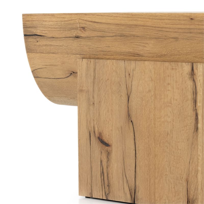 Albie 78.75" Rectangular Natural Oak Wood Console Table