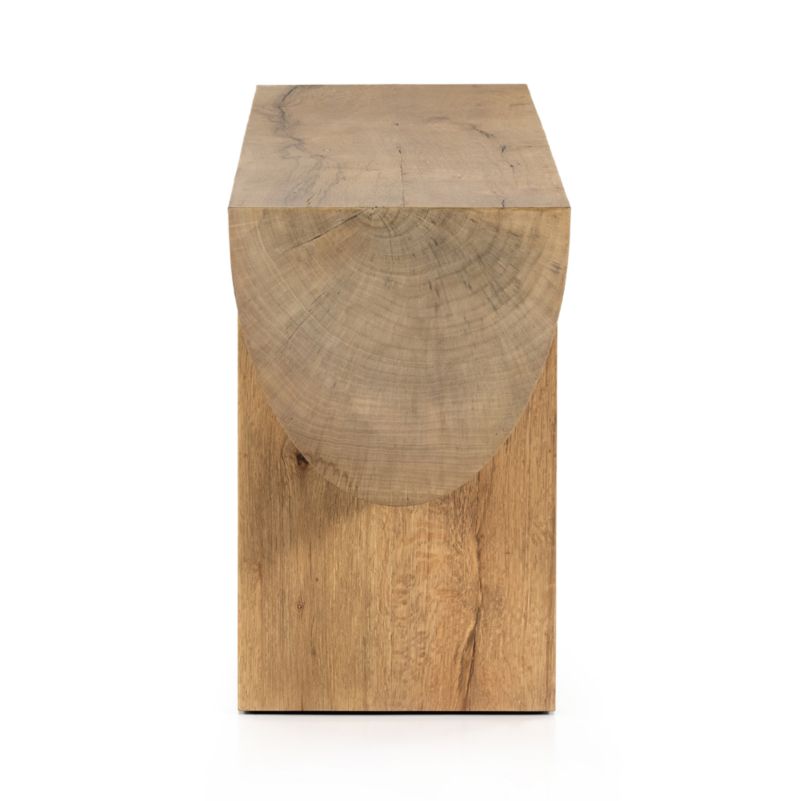 Albie 78.75" Rectangular Natural Oak Wood Console Table