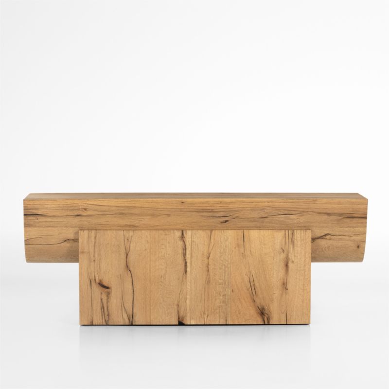 Albie 78.75" Rectangular Natural Oak Wood Console Table