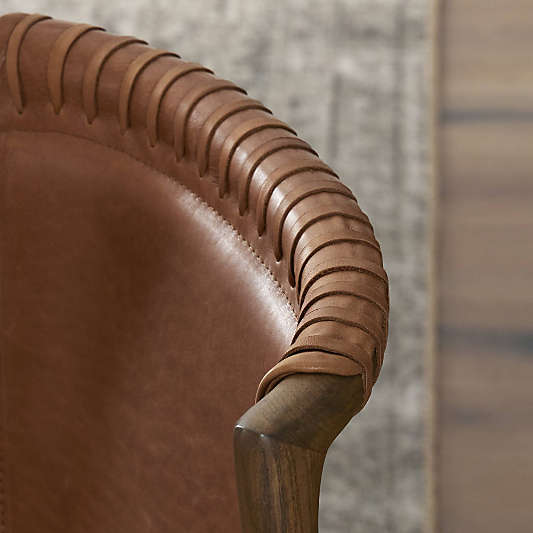 Albion Tobacco Lamont Leather Dining Chair