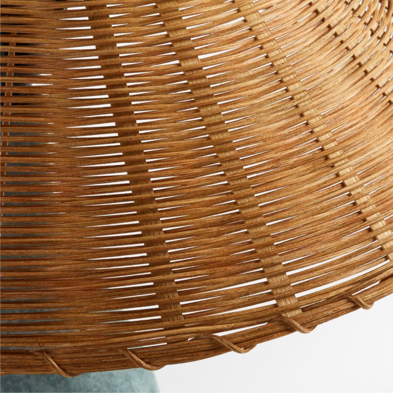 Courbe Green Ceramic Table Lamp with Rattan Shade by Athena Calderone 24.25" - image 9 of 18