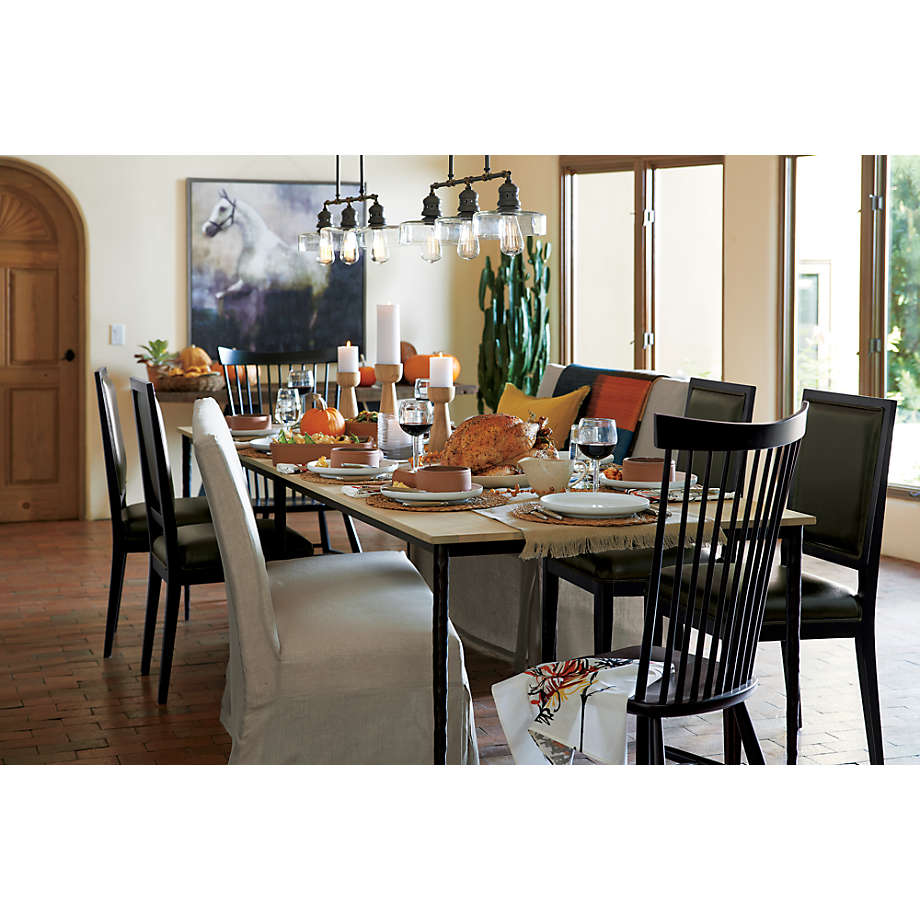 Crate and barrel black dining chairs hot sale