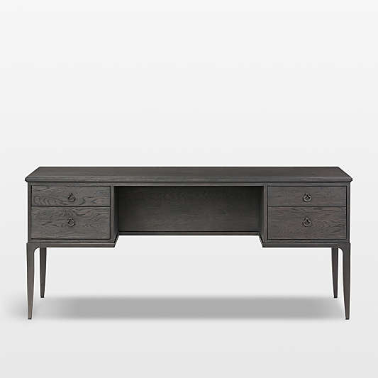 Alden 70.5" Worn Black Oak Desk