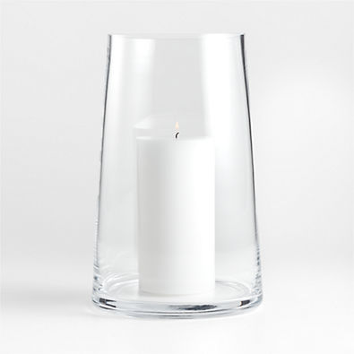 View Alder Glass Hurricane Candle Holder 14" details