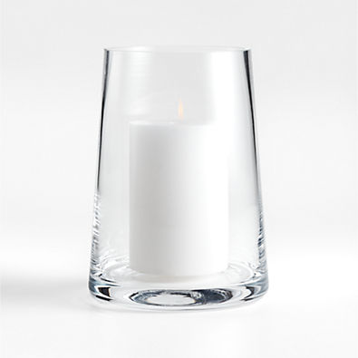View Alder Glass Hurricane Candle Holder 10" details