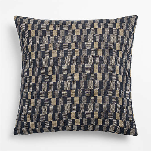 Aldsworth Cotton Silk Blend 23"x23" Deep Indigo Throw Pillow Cover