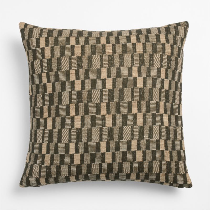 Aldsworth Cotton Silk Blend 23"x23" Burnt Green Throw Pillow Cover - image 2 of 5