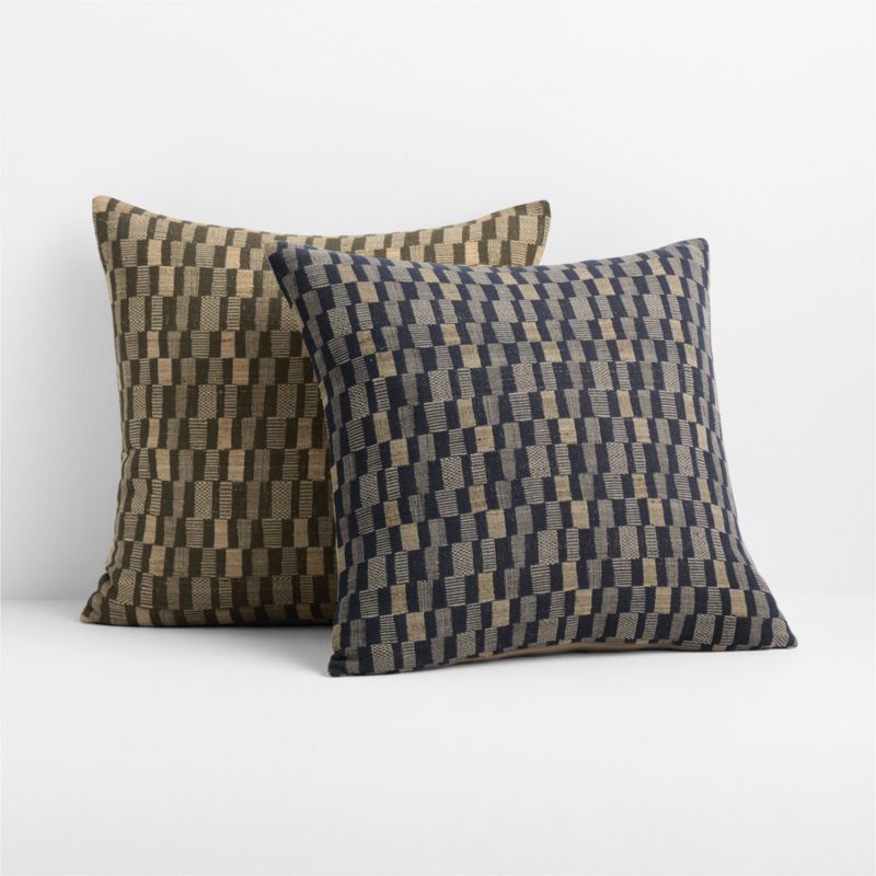 Aldsworth Cotton Silk Blend 23"x23" Burnt Green Throw Pillow Cover - image 4 of 5