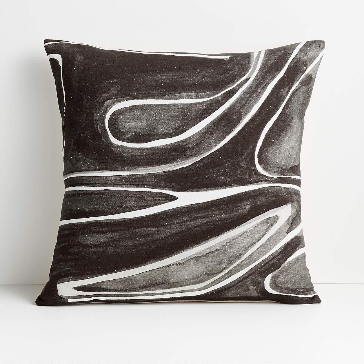 Alentsie 20" Black Cotton Pillow with DownAlternative Insert