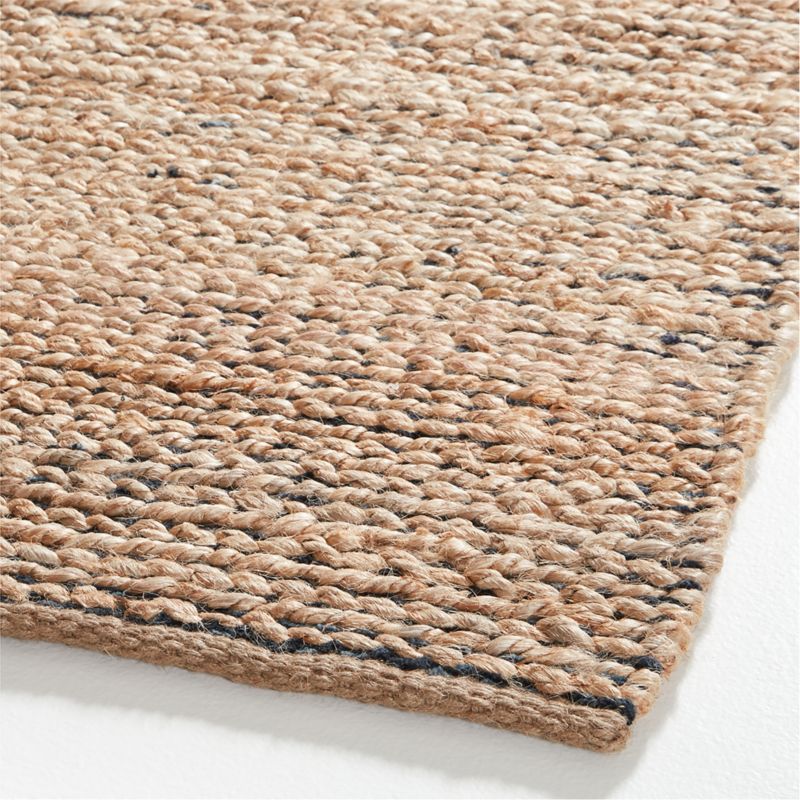 Ales Chenille and Jute/Cotton Blend Black Rug Swatch 12"x18"