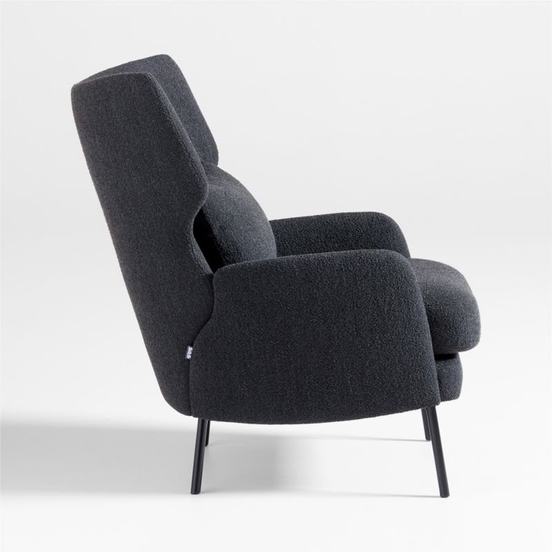 Alex Black Boucle Accent Chair - image 5 of 8