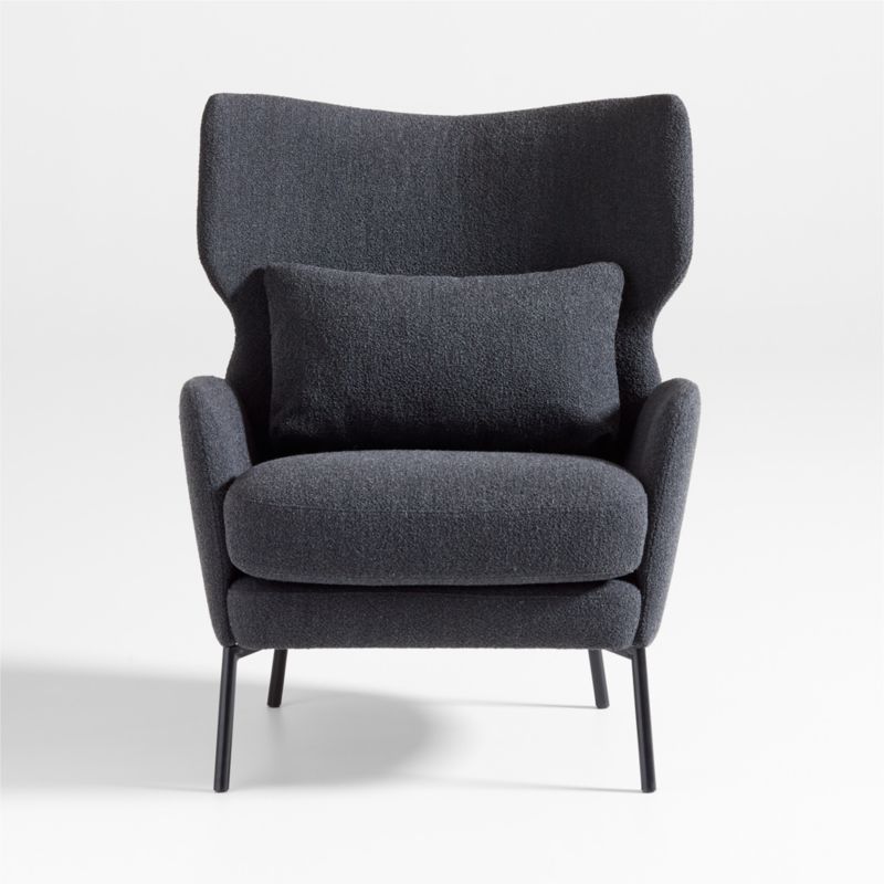 Alex Black Boucle Accent Chair - image 4 of 8