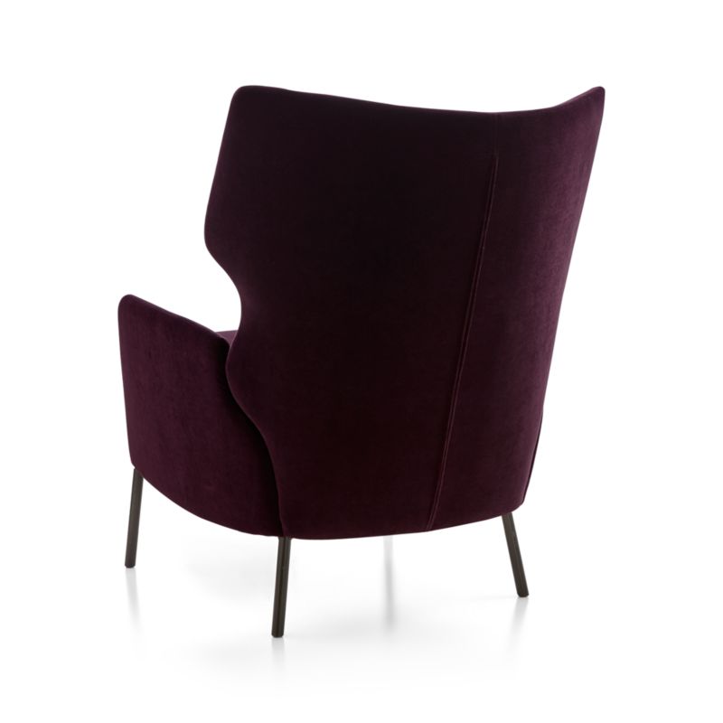 Alex Bordeaux Velvet Accent Chair - image 8 of 9