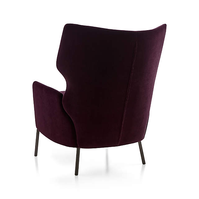 Alex Bordeaux Velvet Accent Chair Reviews Crate Barrel