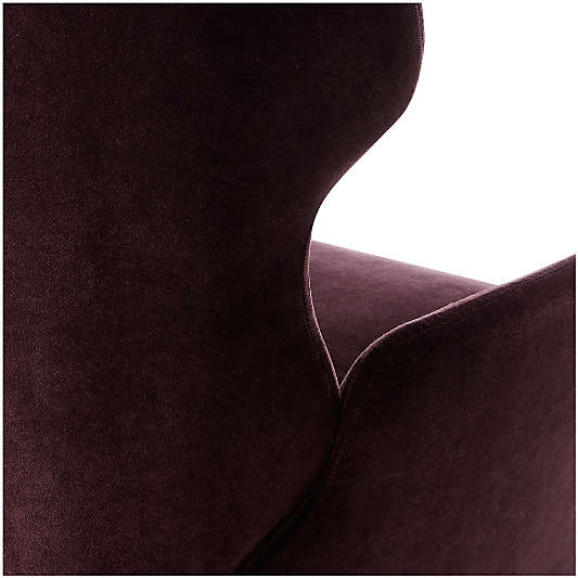Alex Bordeaux Velvet Accent Chair