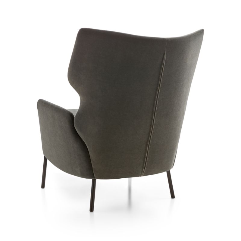 Alex Grey Velvet Accent Chair - image 7 of 12