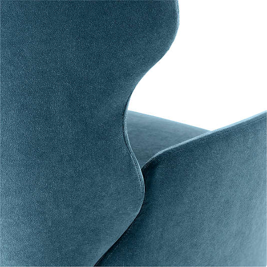 Alex Navy Blue Velvet Accent Chair