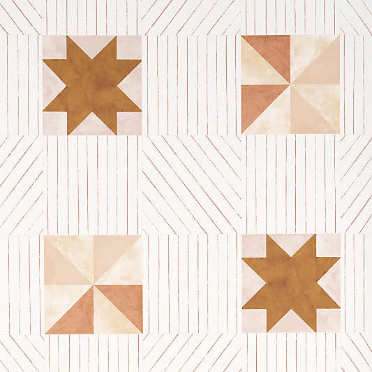 Backdrop Alexander Terracotta and Warm Peach Wallpaper