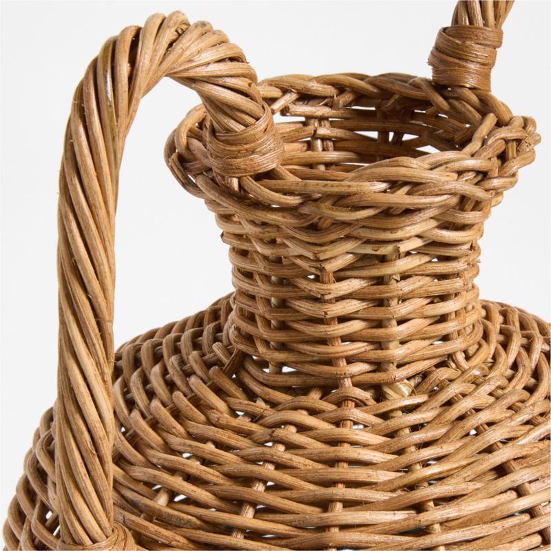 Alford Small Brown Woven Rattan Double Handle Vase 12" - image 7 of 8