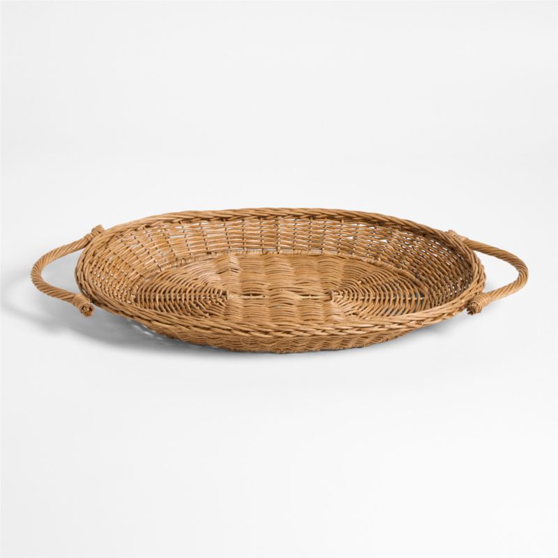 Alford Brown Woven Rattan Decorative Tray 24" - image 2 of 4