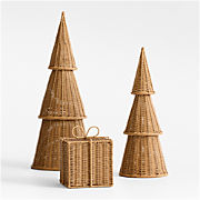 Alford Rattan Front Porch Decor, Set of 3