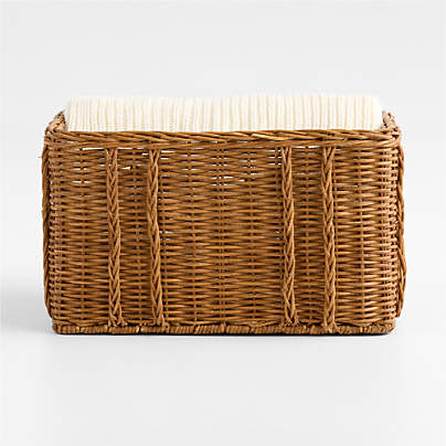 Alford Rattan Small Rectangle Basket