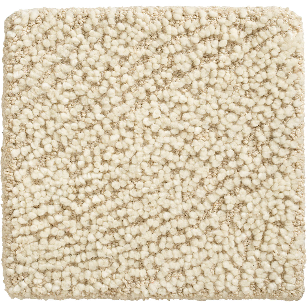 Alfredo Ivory Wool 12" sq. Rug Swatch + Reviews Crate & Barrel