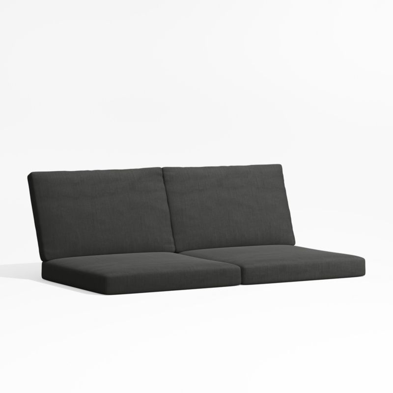 Viewing product image Alfresco Charcoal Grey Sunbrella ® 2-Piece Outdoor Loveseat Cushions - image 1 of 1