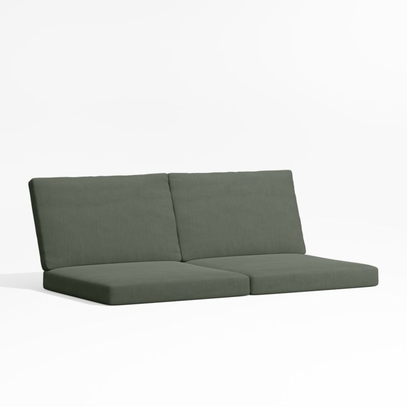 Viewing product image Alfresco Sage Green Sunbrella ® 2-Piece Outdoor Loveseat Cushions - image 1 of 2