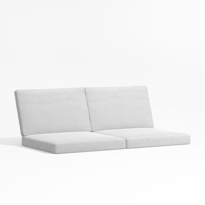 Viewing product image Alfresco White Sunbrella ® 2-Piece Outdoor Loveseat Cushions - image 1 of 1