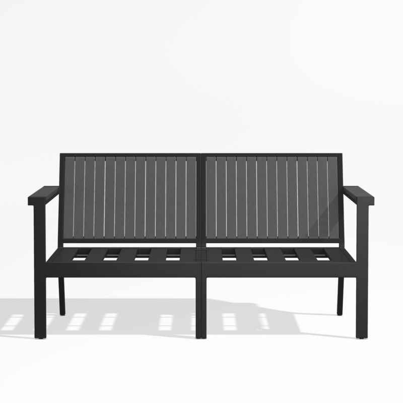 Alfresco Black Metal 2-Piece Outdoor Loveseat Frame