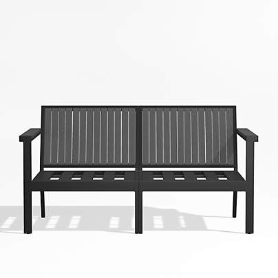 Alfresco Black Metal 2-Piece Outdoor Loveseat Frame