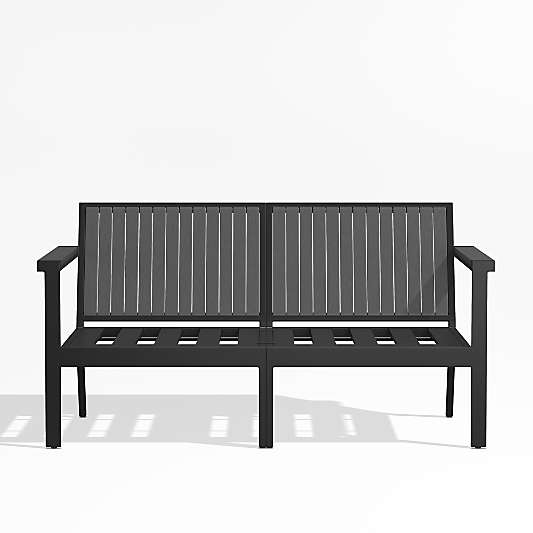 Alfresco Black Metal 2-Piece Outdoor Loveseat Frame