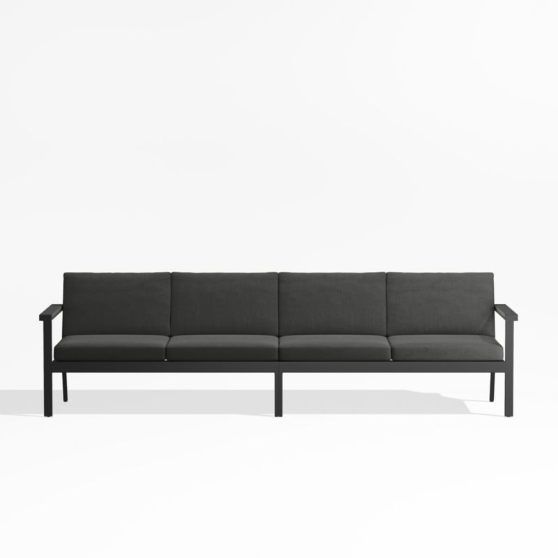 Alfresco Metal 108" 2-Piece Outdoor Sectional Sofa with Charcoal Grey Sunbrella ® Cushions - image 0 of 6