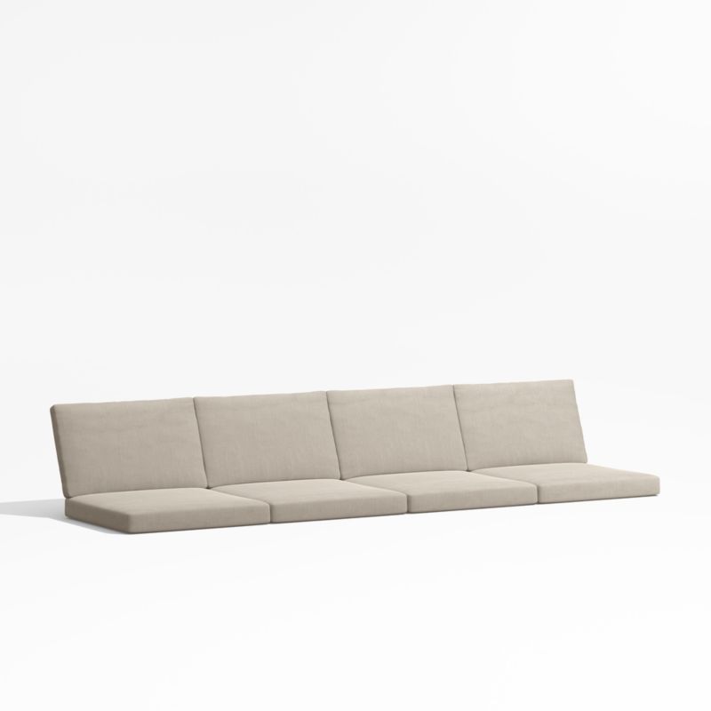 Viewing product image Alfresco Flax Beige Sunbrella ® 2-Piece Outdoor Sofa Cushions - image 1 of 2