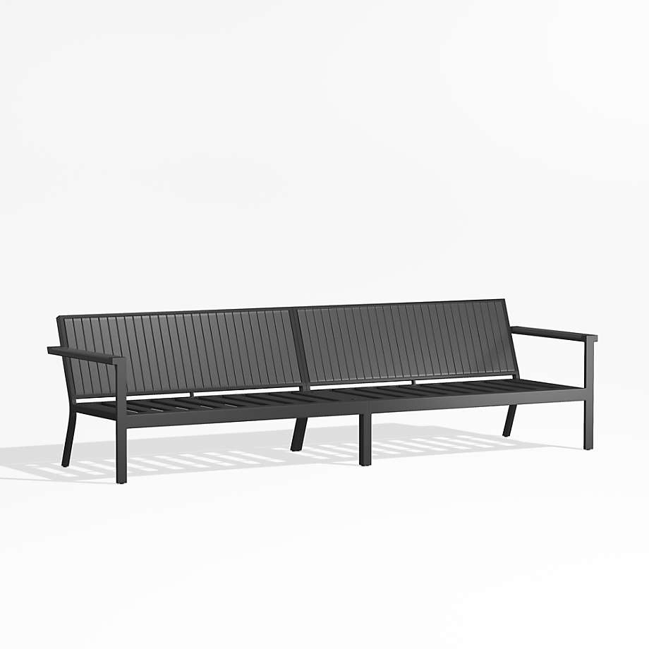 Alfresco Metal 108" 2Piece Outdoor Sectional Sofa with Haze Grey