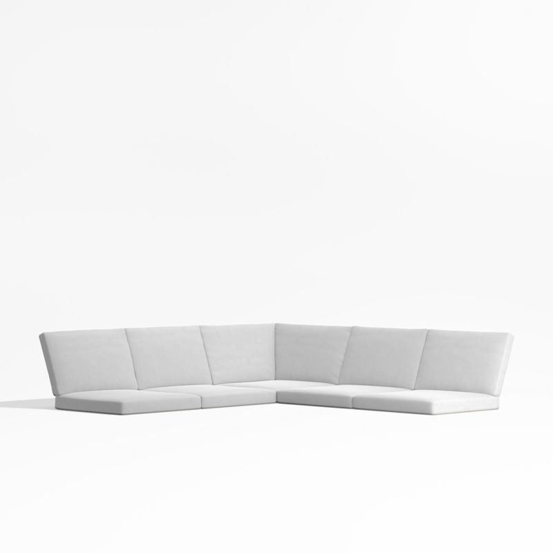 Viewing product image Alfresco White Sunbrella ® 3-Piece L-Shaped Outdoor Cushions - image 1 of 1