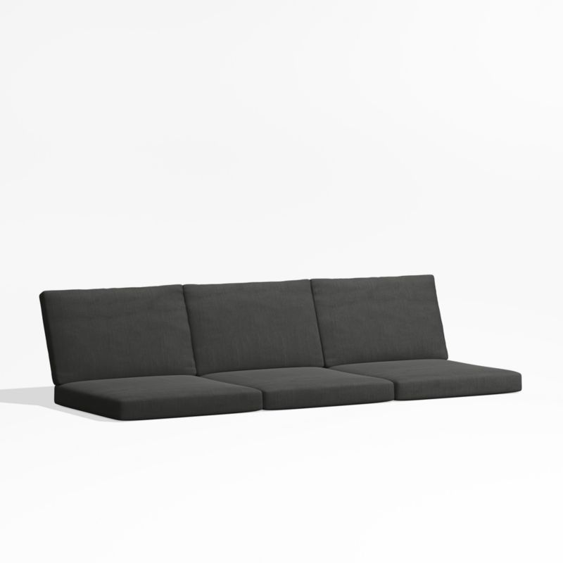 Viewing product image Alfresco Charcoal Grey Sunbrella ® 3-Piece Outdoor Sectional Sofa Cushions - image 1 of 1