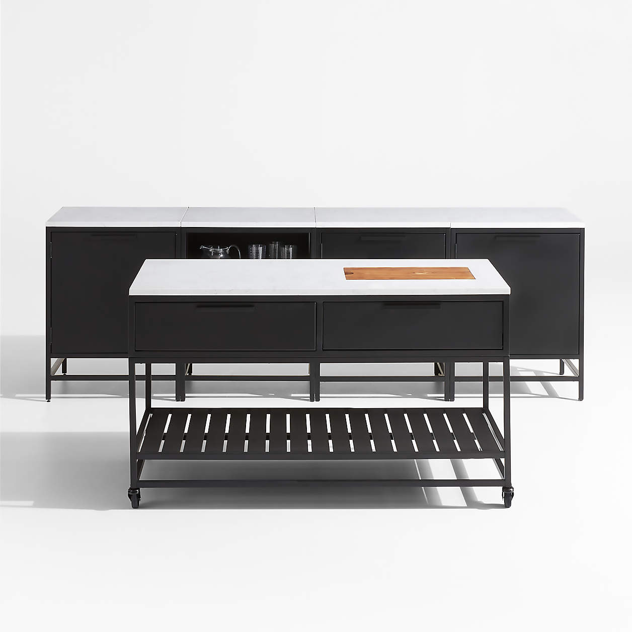 Alfresco II 4Piece Outdoor Kitchen Set with Island Crate & Barrel