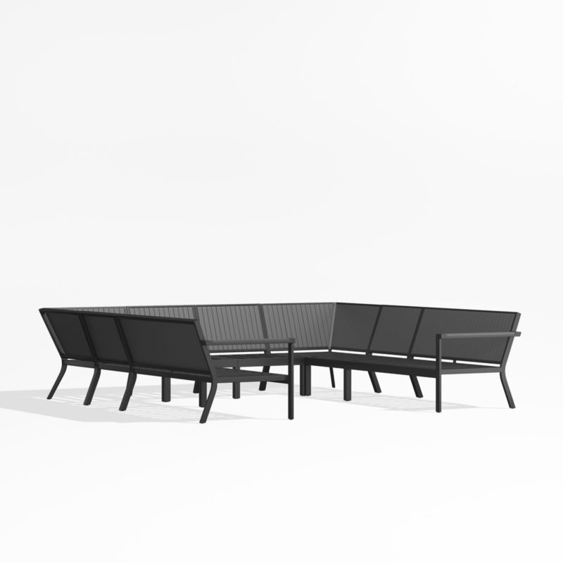 Alfresco Black Metal 8-Piece U-Shaped Outdoor Sectional Sofa Frame - image 0 of 1